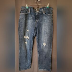 Levi's Jeans, Women's size 34W X 27L Levi's Distressed Boyfriend Blue Jeans